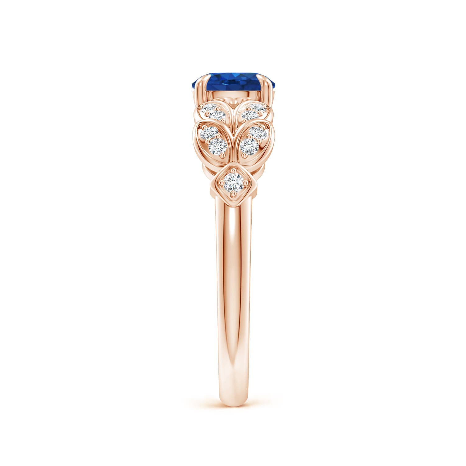 AAA - Blue Sapphire / 1.17 CT / 14 KT Rose Gold