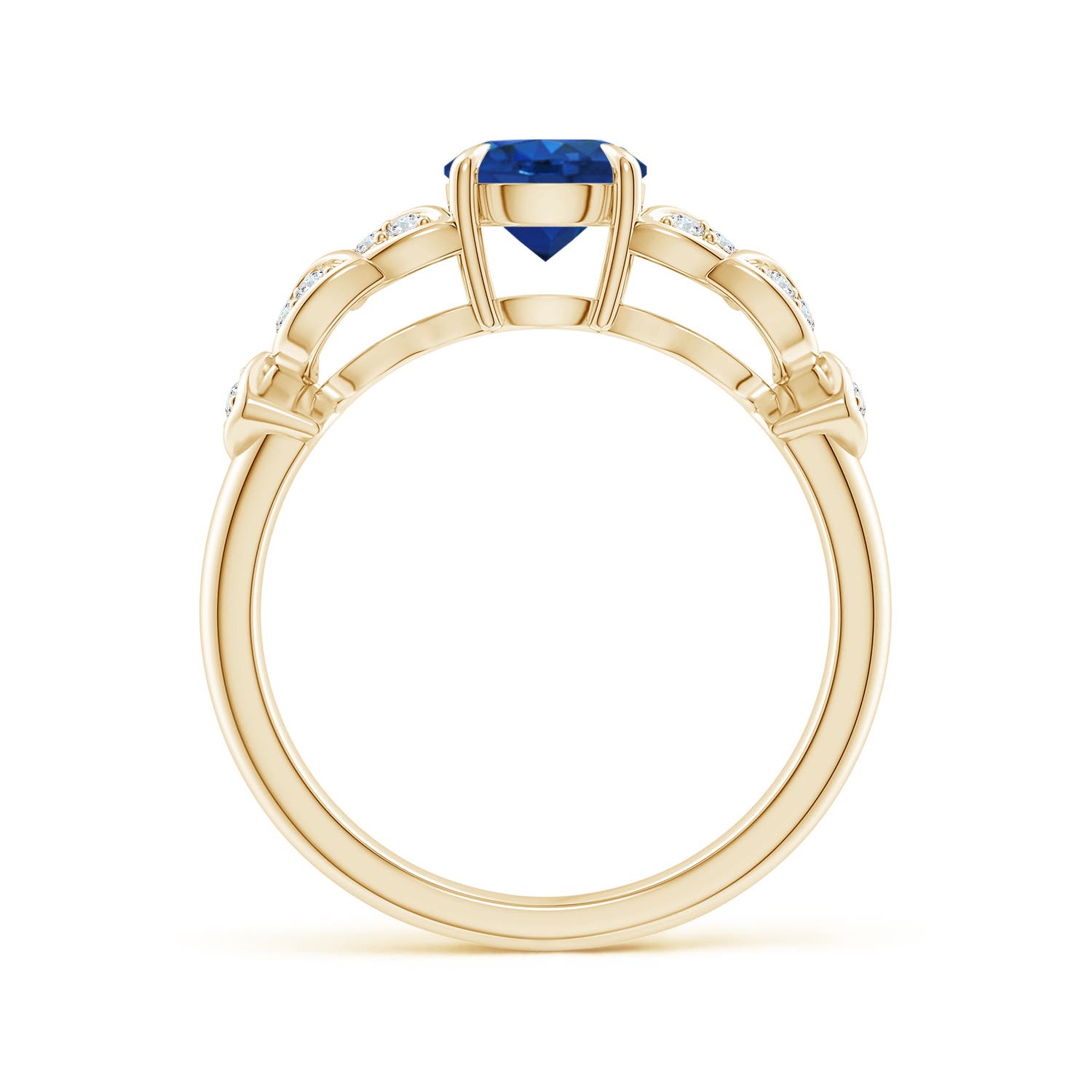 AAA - Blue Sapphire / 1.17 CT / 14 KT Yellow Gold