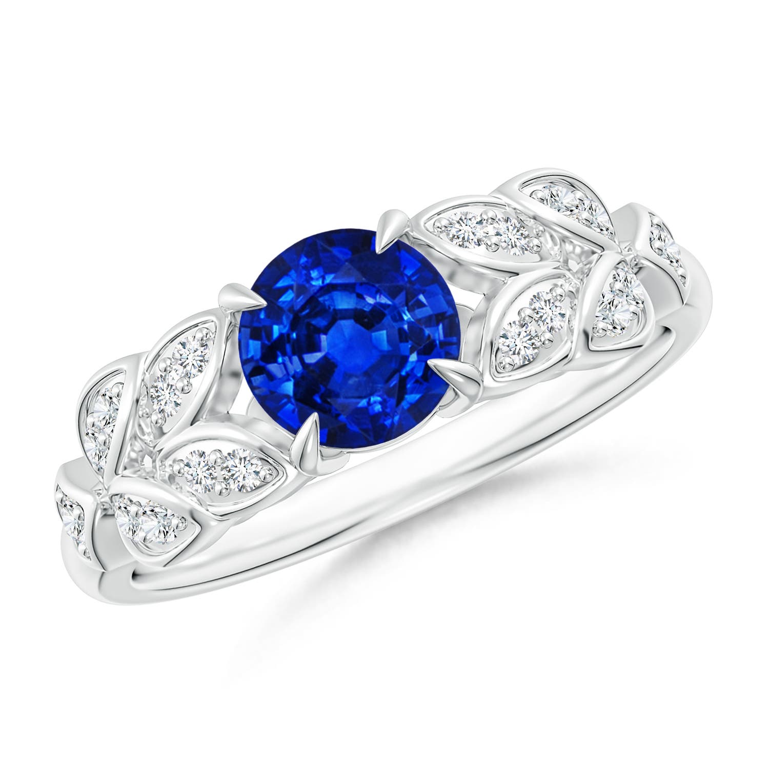 AAAA - Blue Sapphire / 1.17 CT / 14 KT White Gold