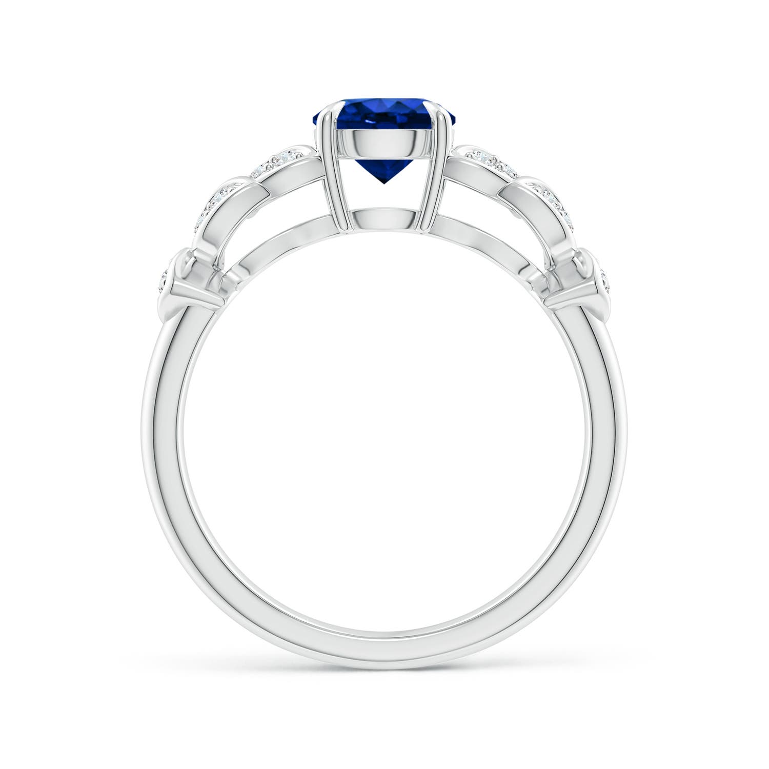 AAAA - Blue Sapphire / 1.17 CT / 14 KT White Gold