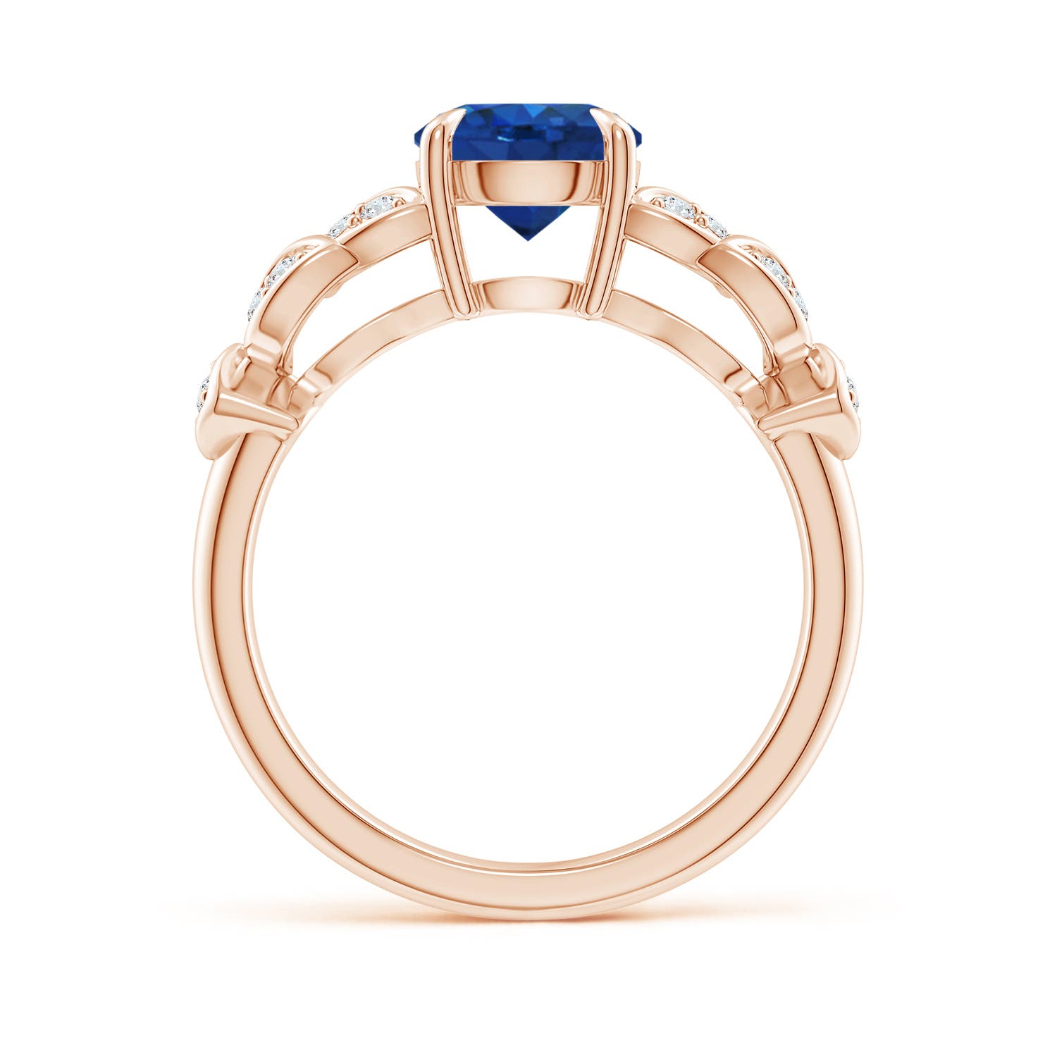 AAA - Blue Sapphire / 1.82 CT / 14 KT Rose Gold