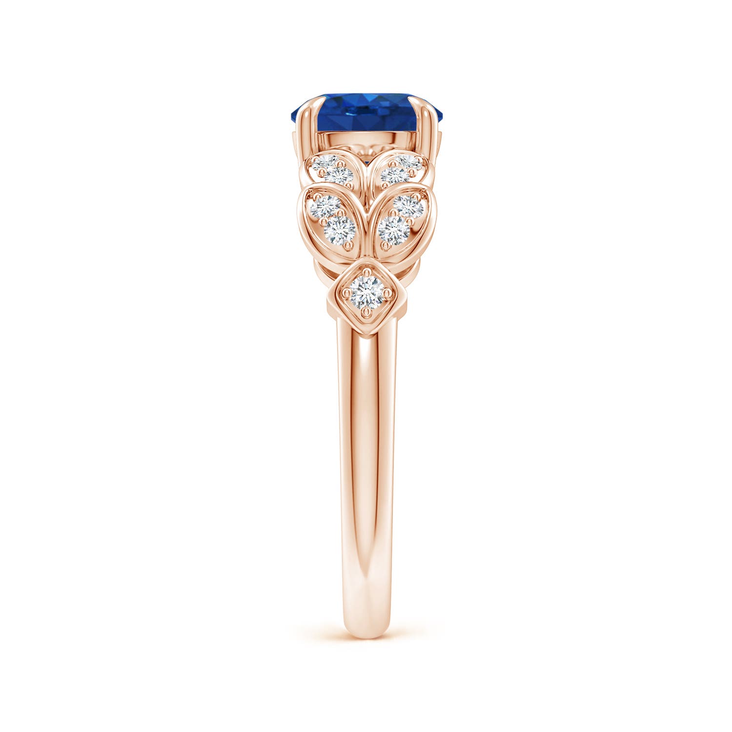 AAA - Blue Sapphire / 1.82 CT / 14 KT Rose Gold