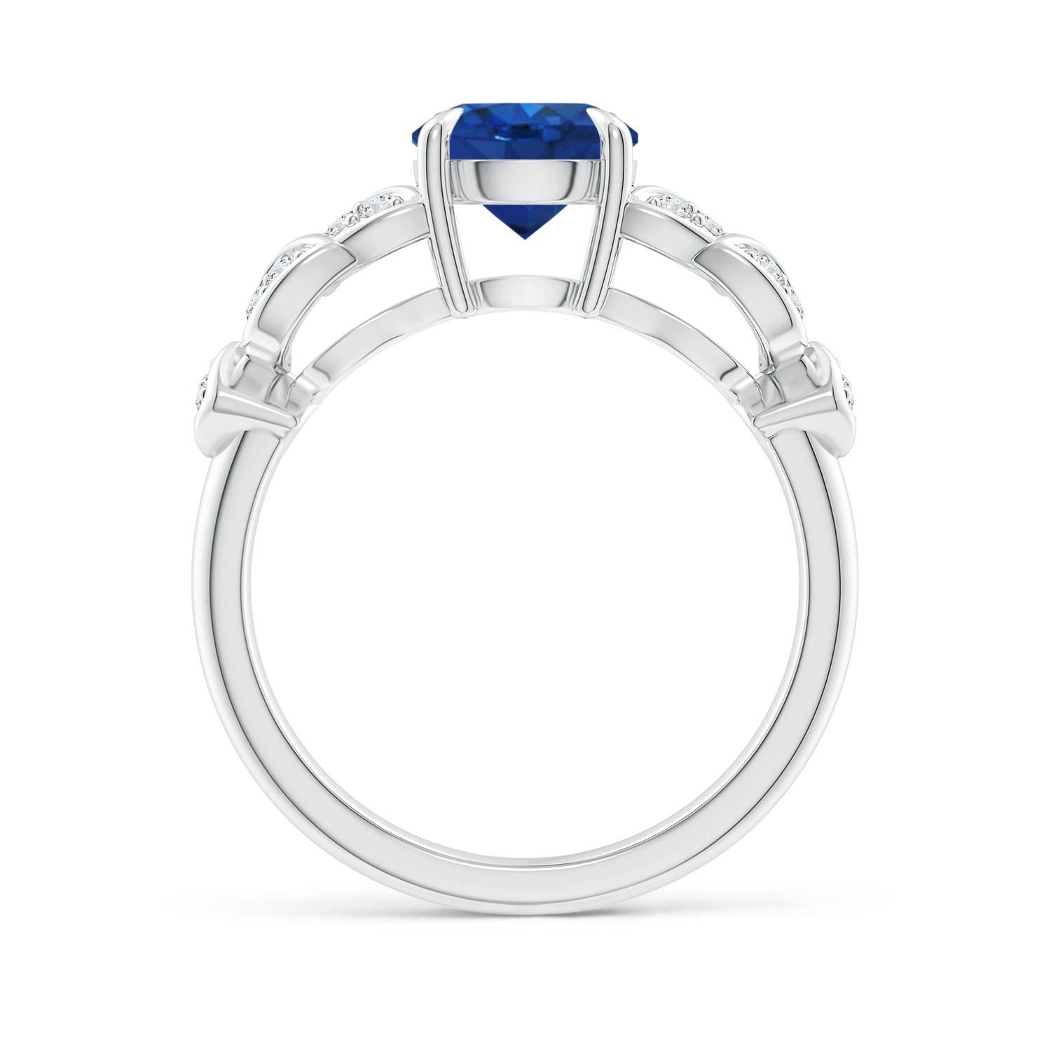 AAA - Blue Sapphire / 1.82 CT / 14 KT White Gold