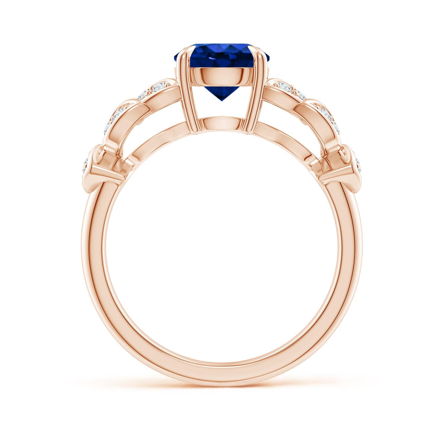 AAAA - Blue Sapphire / 1.82 CT / 14 KT Rose Gold