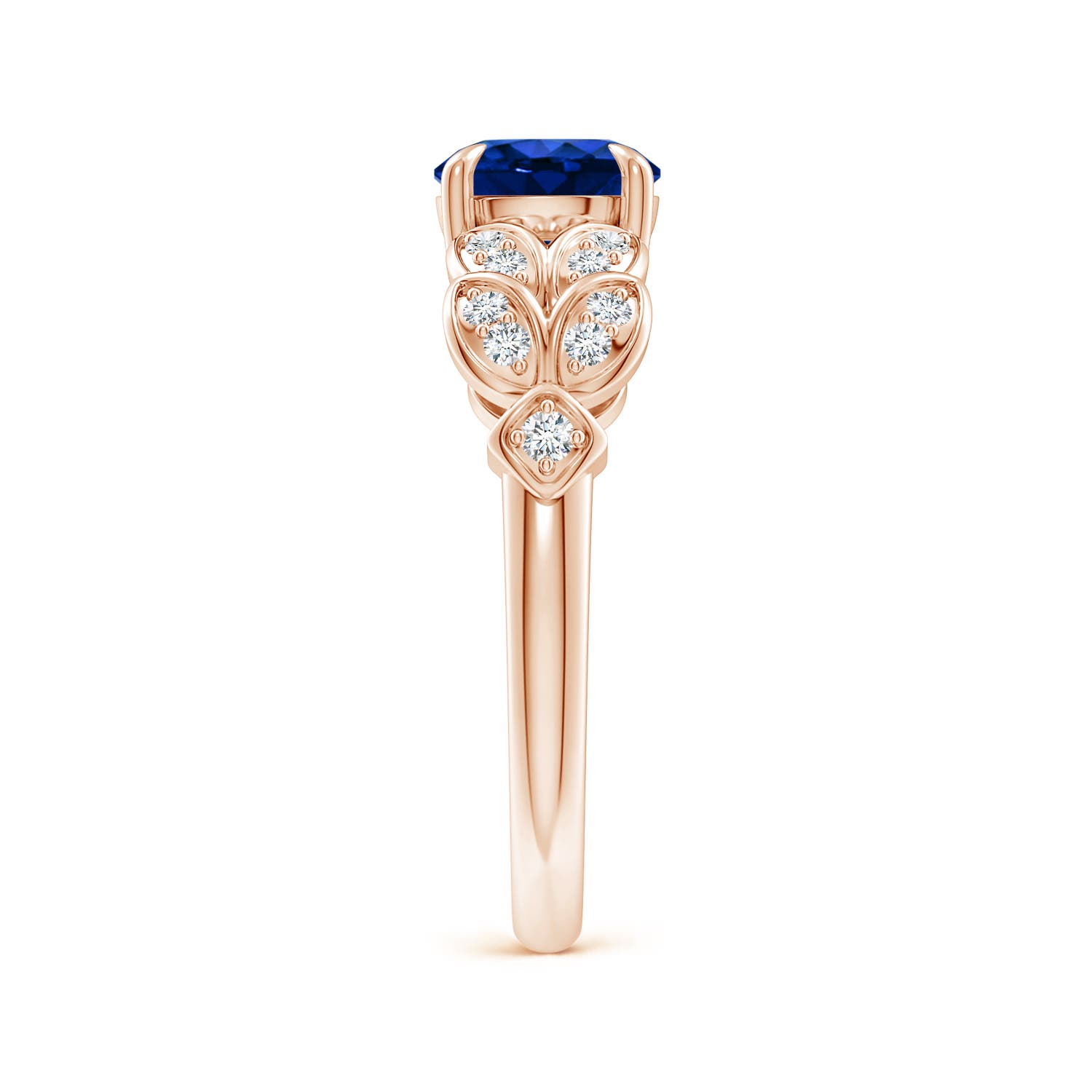 AAAA - Blue Sapphire / 1.82 CT / 14 KT Rose Gold