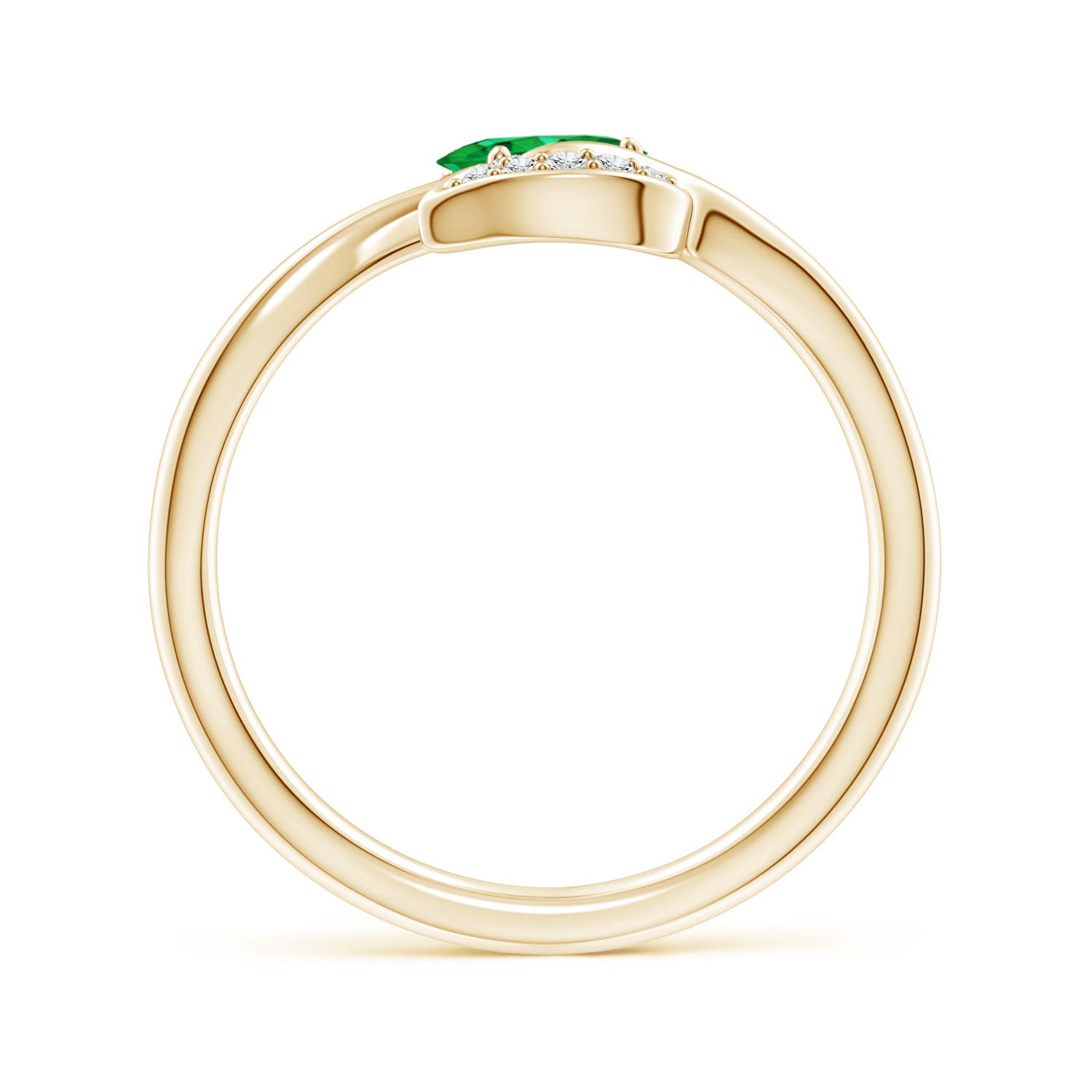 AAA - Emerald / 0.44 CT / 14 KT Yellow Gold