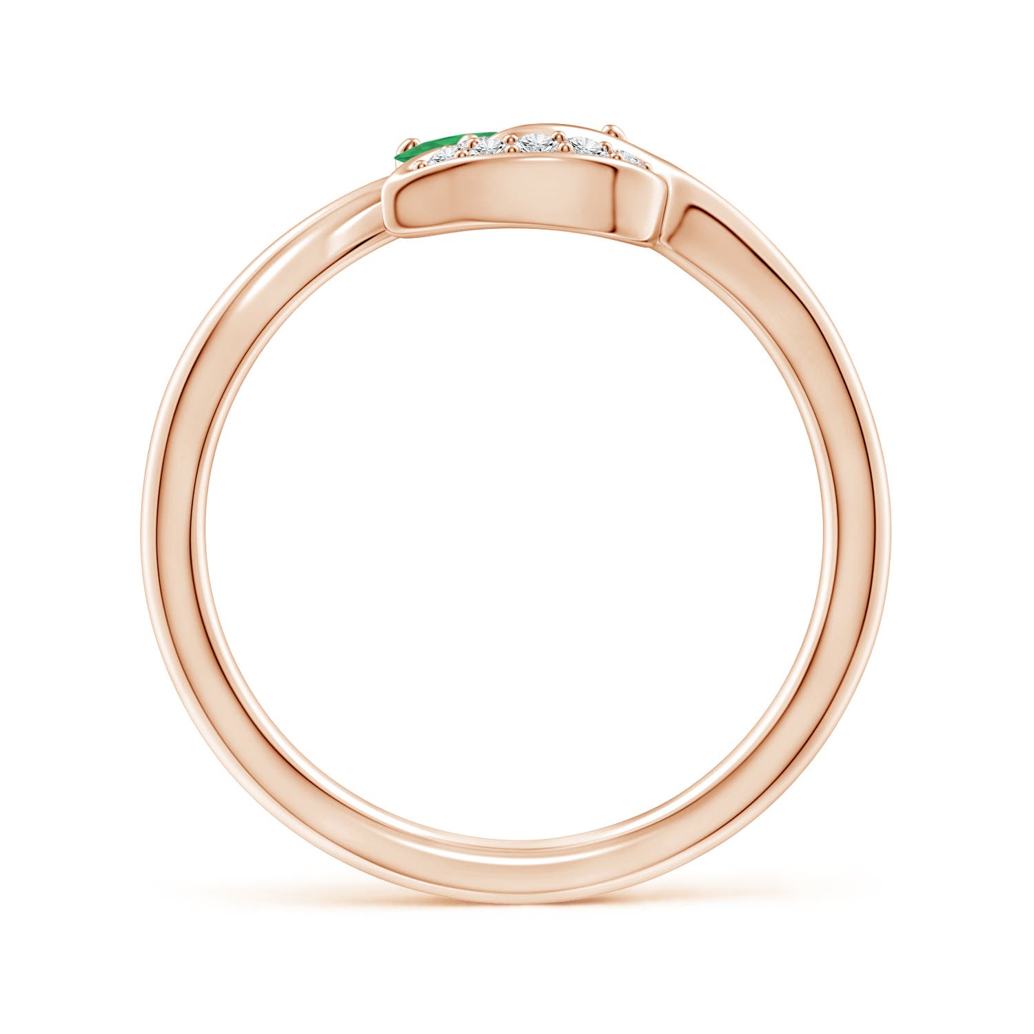 A - Emerald / 0.71 CT / 14 KT Rose Gold