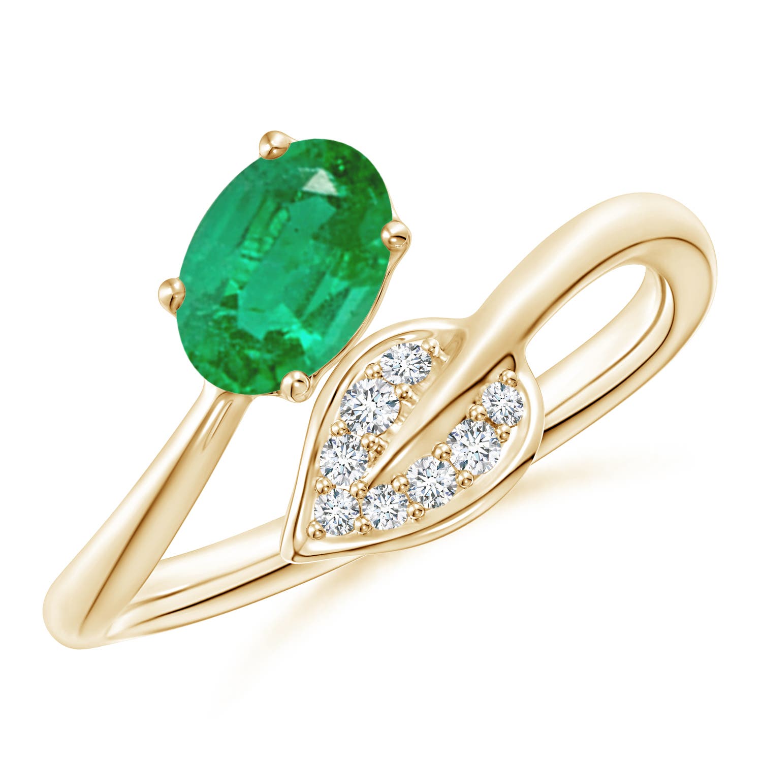 AA - Emerald / 0.71 CT / 14 KT Yellow Gold