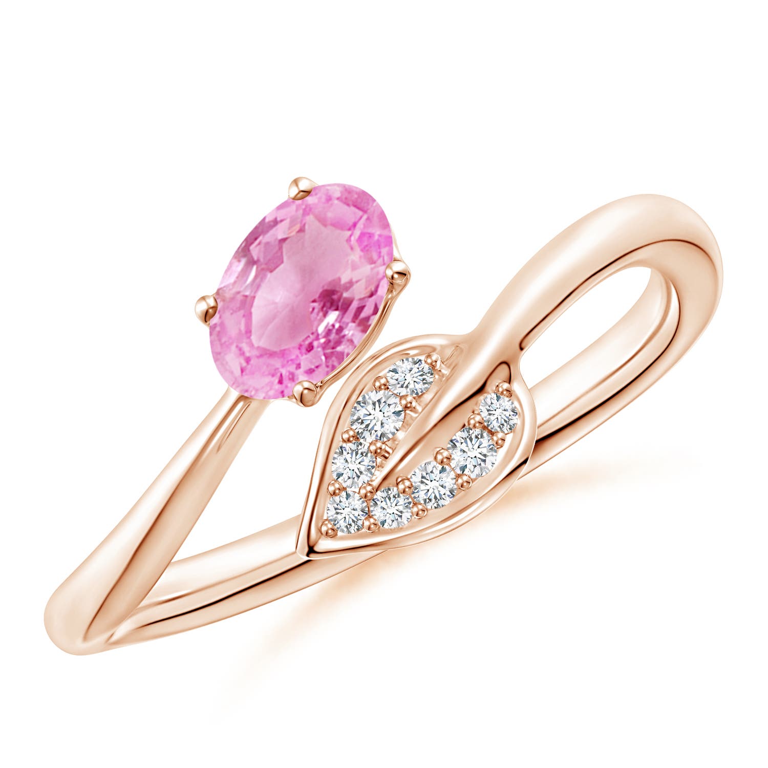 A - Pink Sapphire / 0.59 CT / 14 KT Rose Gold