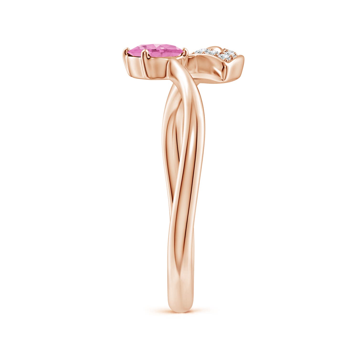 A - Pink Sapphire / 0.59 CT / 14 KT Rose Gold