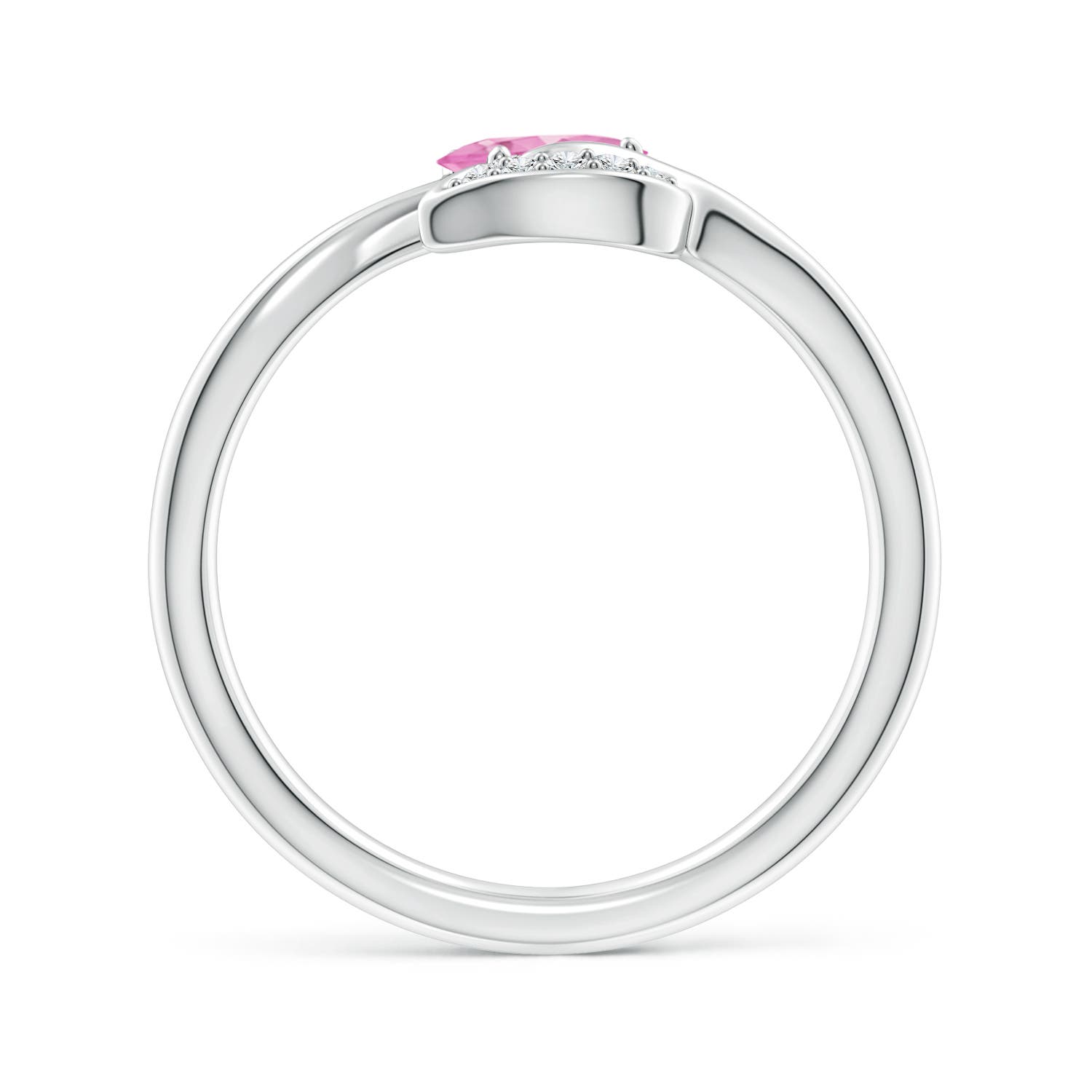 A - Pink Sapphire / 0.59 CT / 14 KT White Gold