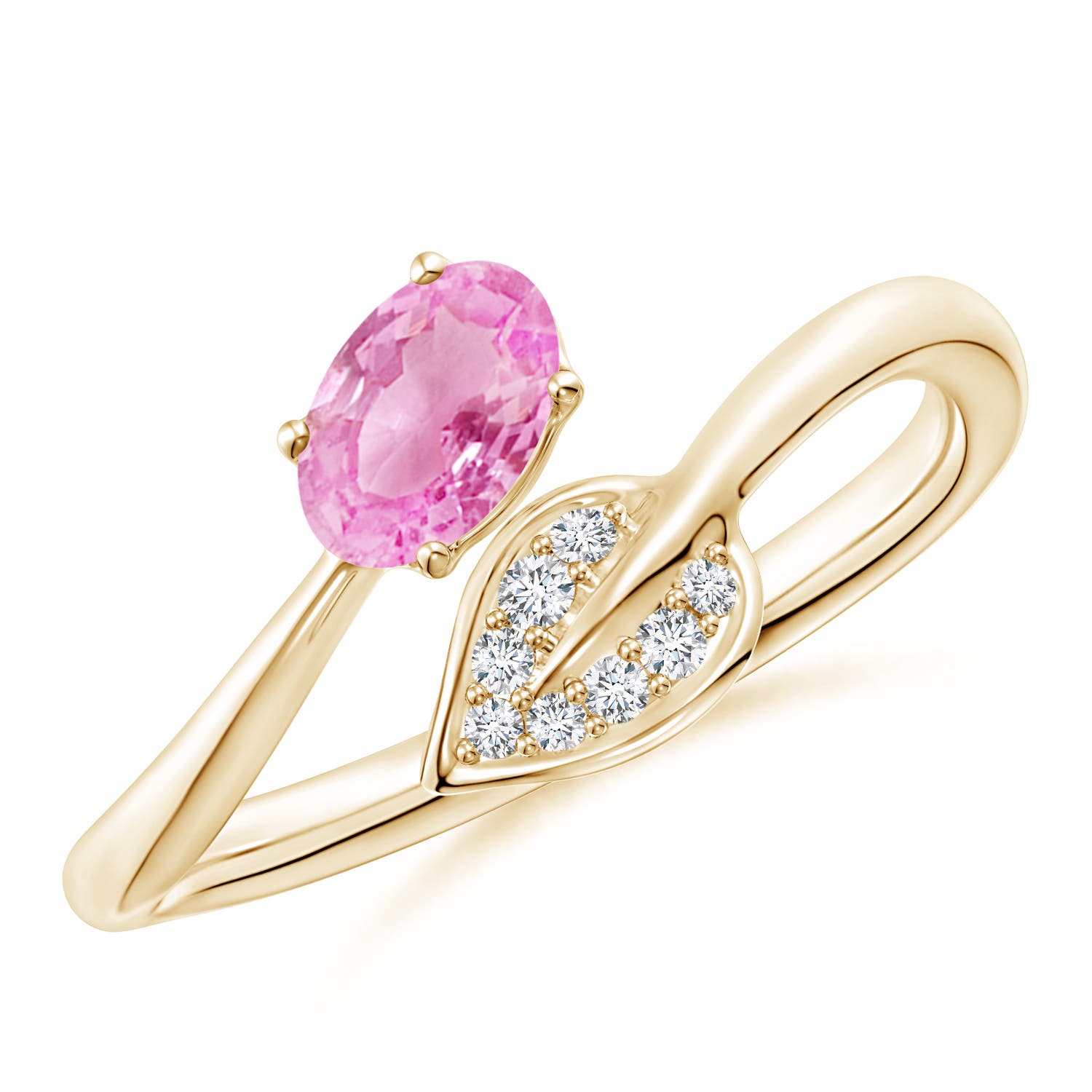 A - Pink Sapphire / 0.59 CT / 14 KT Yellow Gold