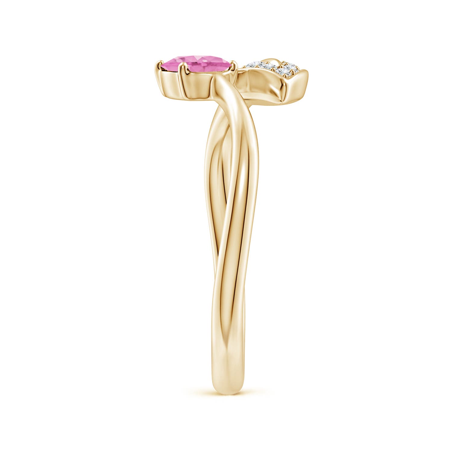 A - Pink Sapphire / 0.59 CT / 14 KT Yellow Gold