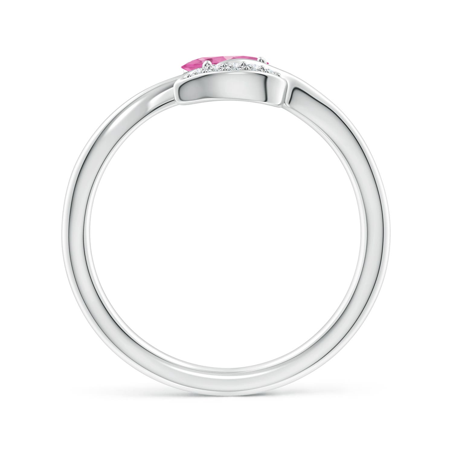 AA - Pink Sapphire / 0.59 CT / 14 KT White Gold