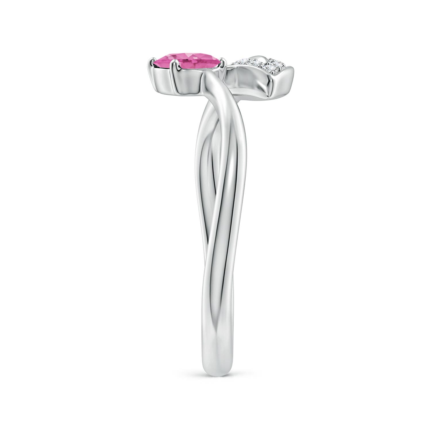 AA - Pink Sapphire / 0.59 CT / 14 KT White Gold