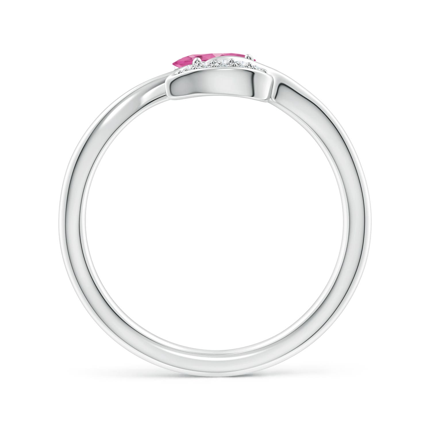 AAA - Pink Sapphire / 0.59 CT / 14 KT White Gold