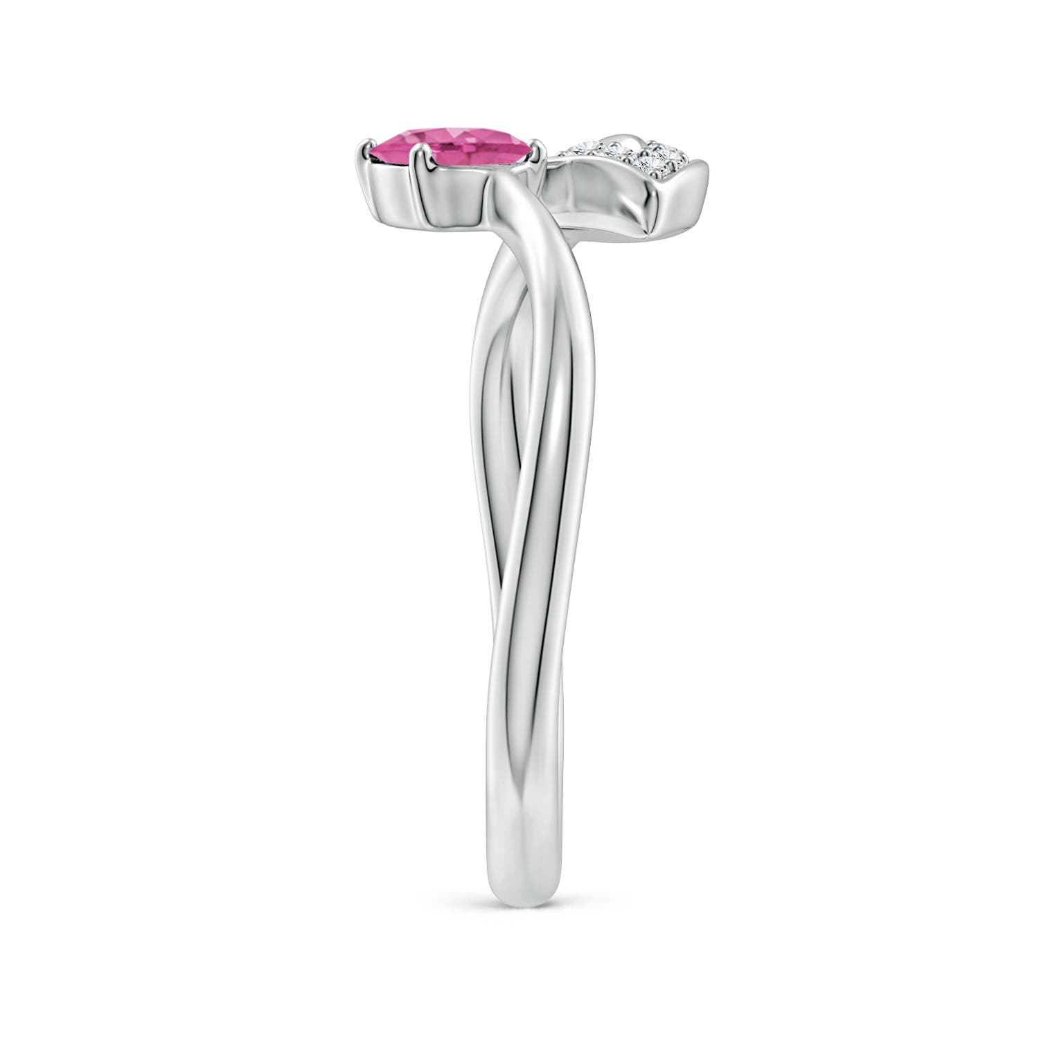 AAA - Pink Sapphire / 0.59 CT / 14 KT White Gold