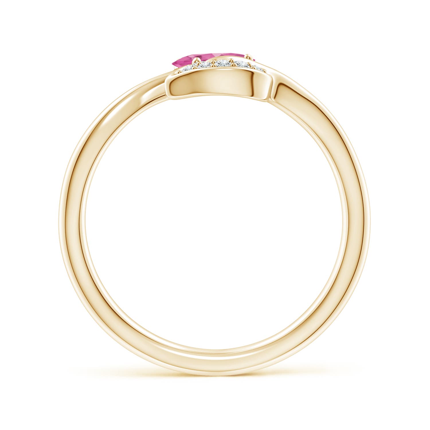 AAA - Pink Sapphire / 0.59 CT / 14 KT Yellow Gold