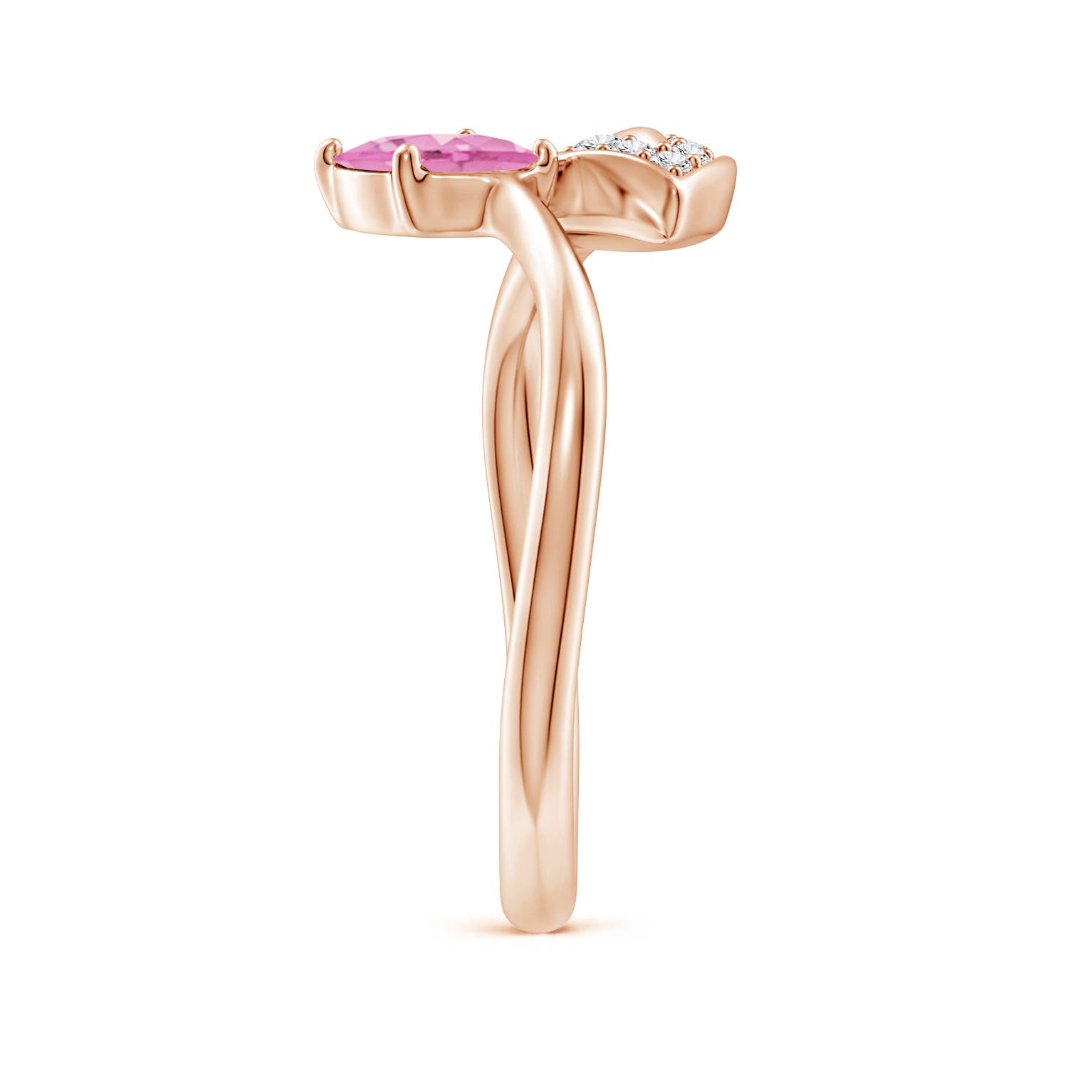 A - Pink Sapphire / 0.9 CT / 14 KT Rose Gold