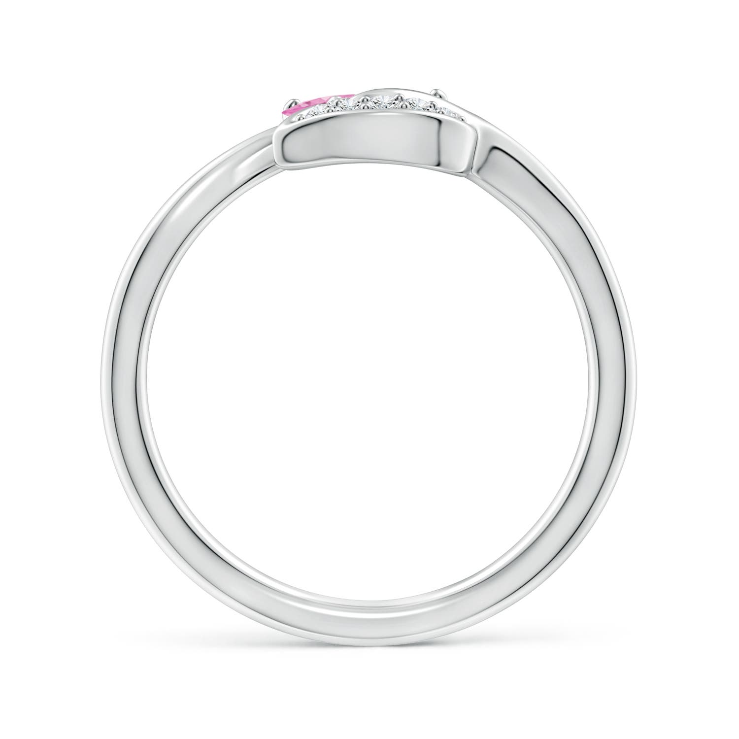 A - Pink Sapphire / 0.9 CT / 14 KT White Gold