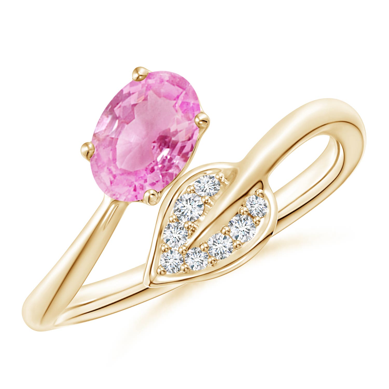 A - Pink Sapphire / 0.9 CT / 14 KT Yellow Gold