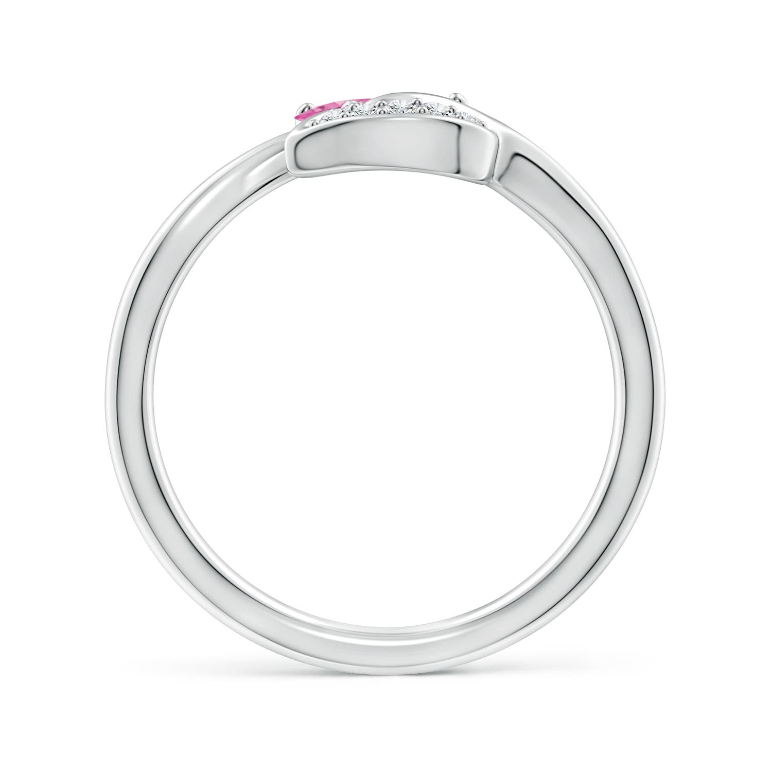 AA - Pink Sapphire / 0.9 CT / 14 KT White Gold