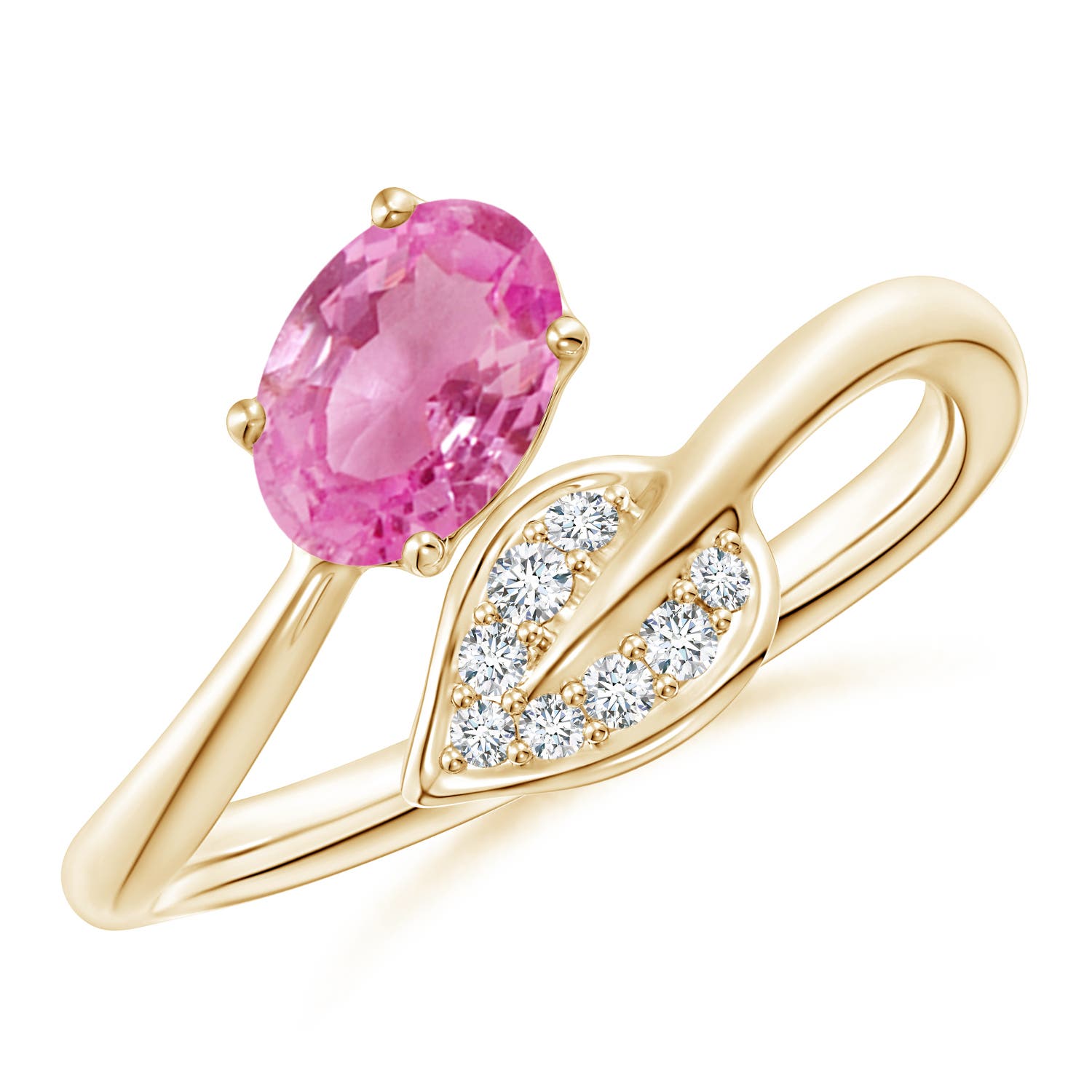 AA - Pink Sapphire / 0.9 CT / 14 KT Yellow Gold