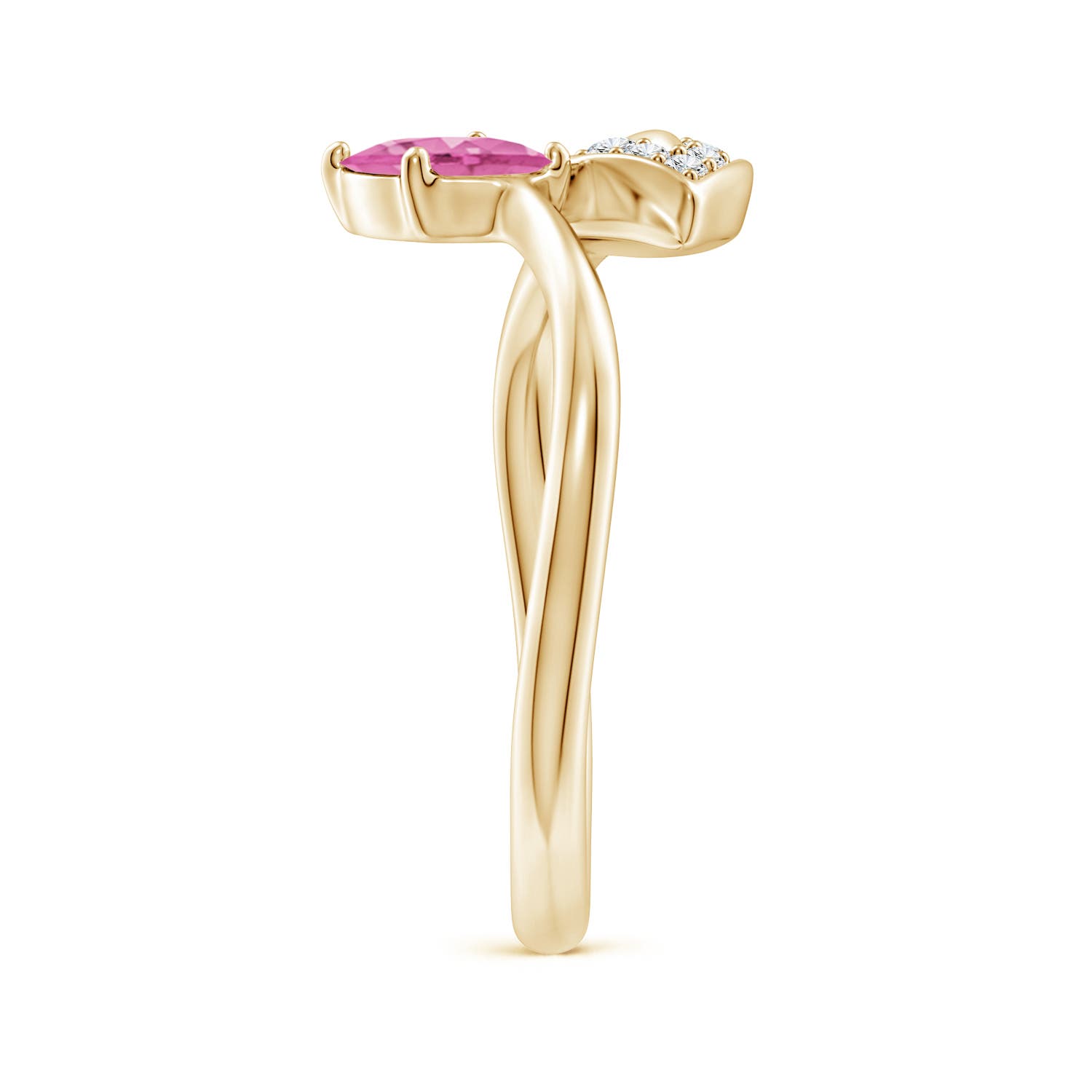 AA - Pink Sapphire / 0.9 CT / 14 KT Yellow Gold