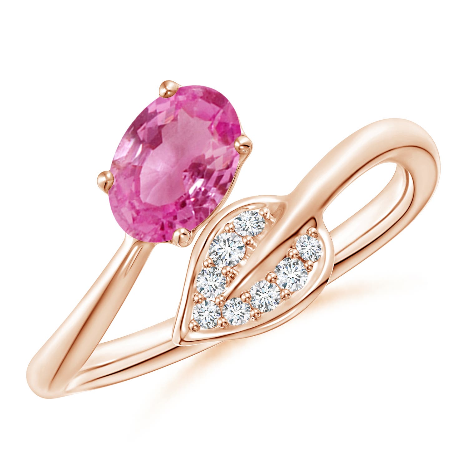 AAA - Pink Sapphire / 0.9 CT / 14 KT Rose Gold