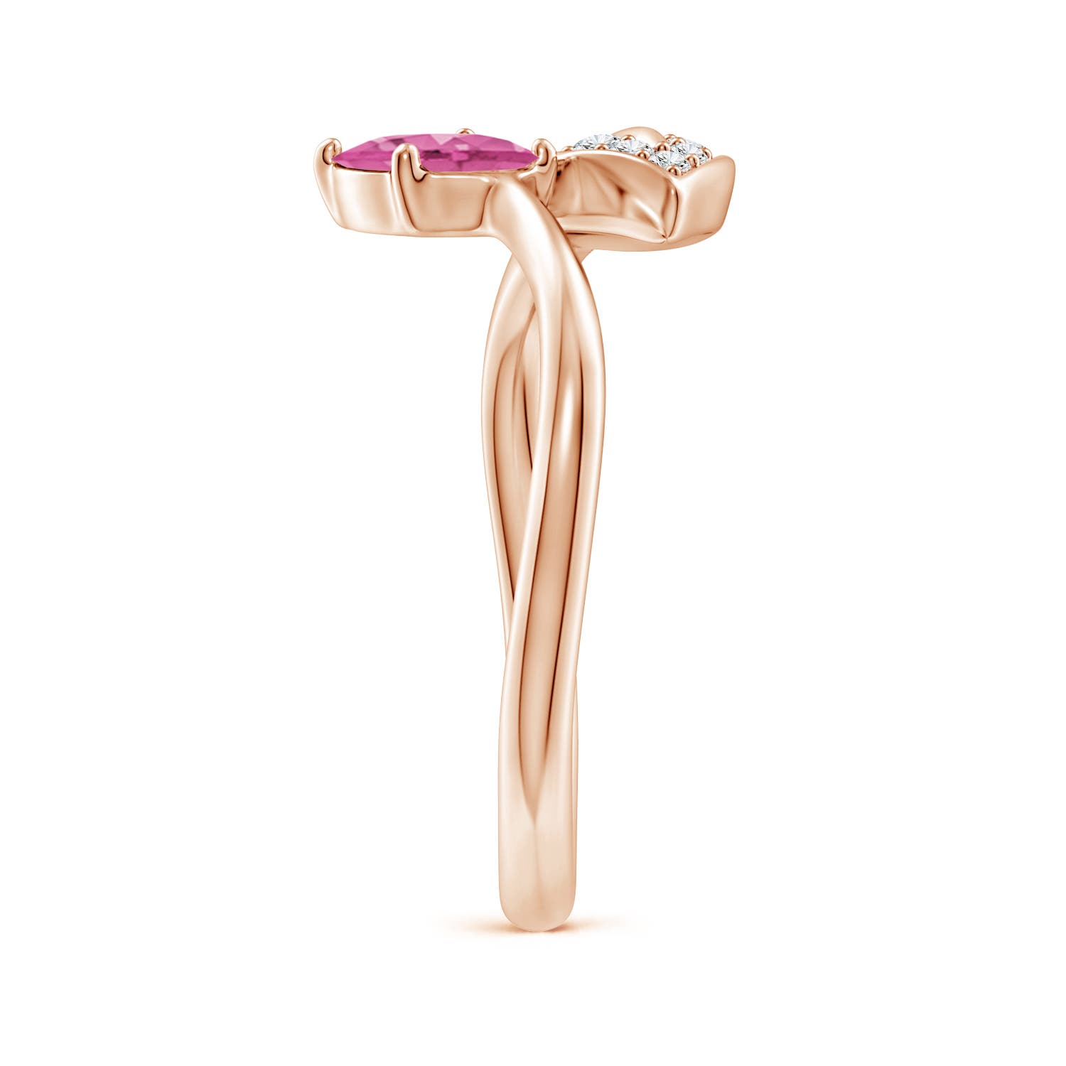 AAA - Pink Sapphire / 0.9 CT / 14 KT Rose Gold