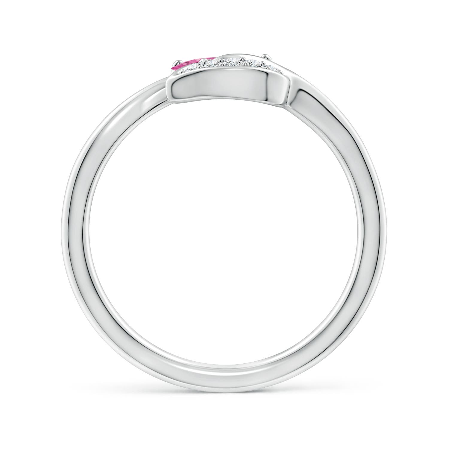 AAA - Pink Sapphire / 0.9 CT / 14 KT White Gold