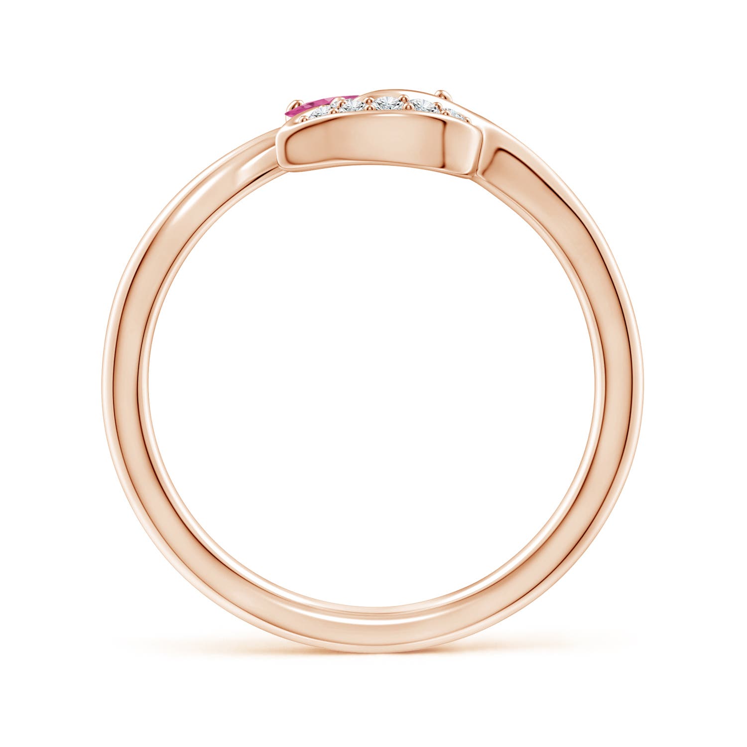 AAAA - Pink Sapphire / 0.9 CT / 14 KT Rose Gold