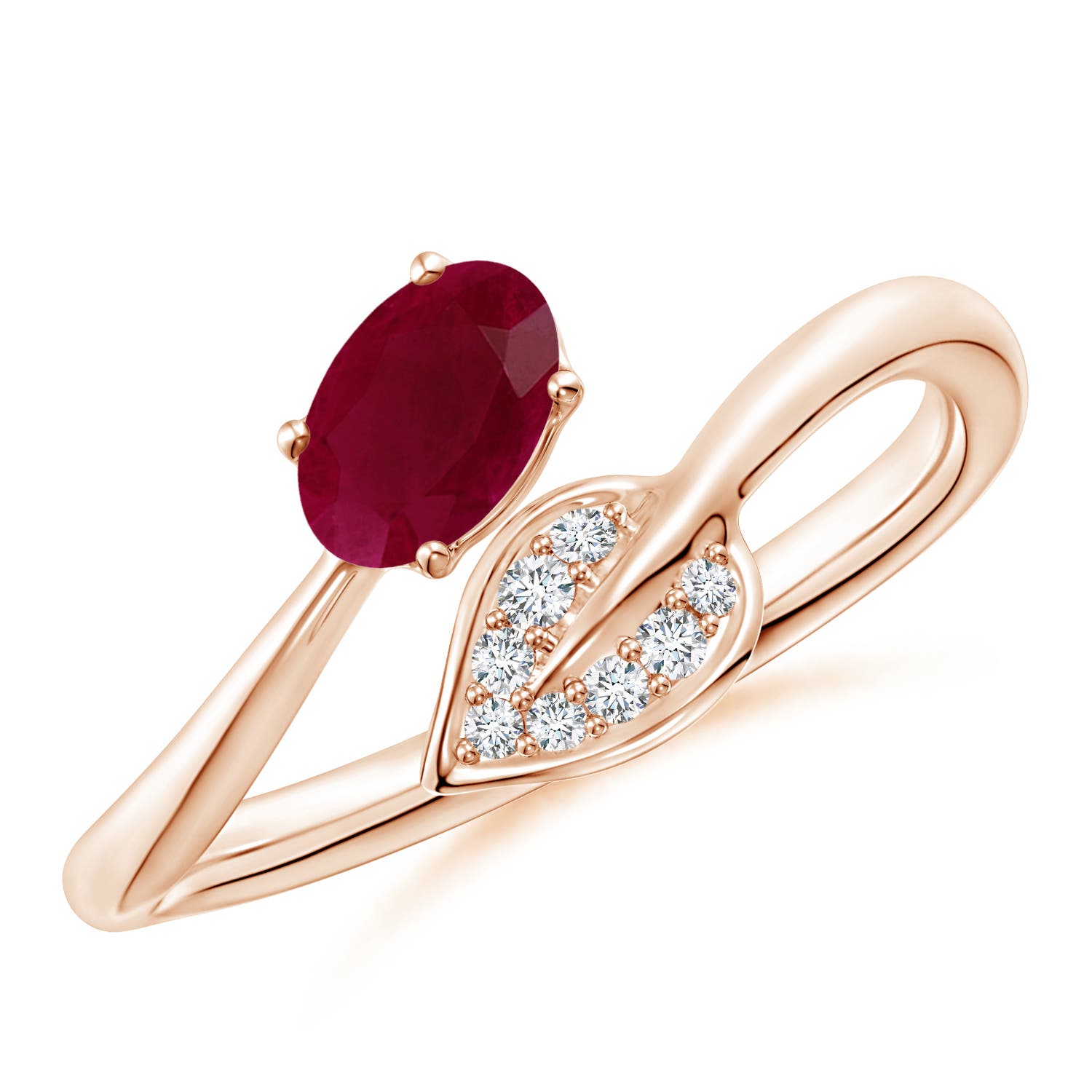 A - Ruby / 0.64 CT / 14 KT Rose Gold