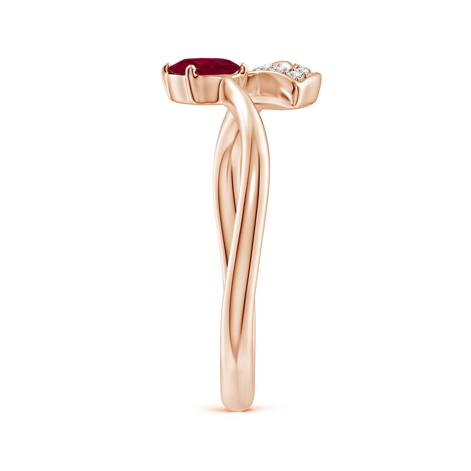 A - Ruby / 0.64 CT / 14 KT Rose Gold