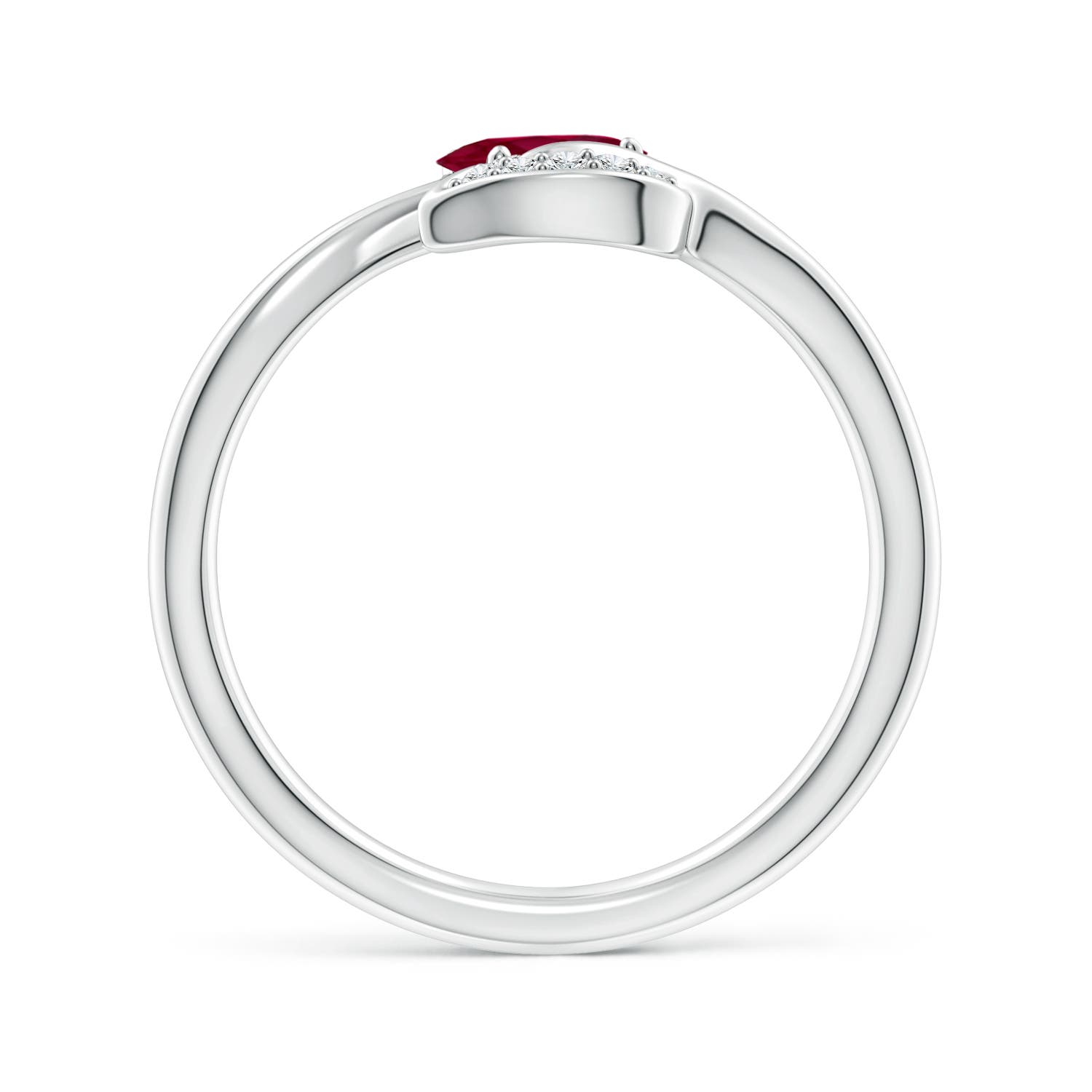 A - Ruby / 0.64 CT / 14 KT White Gold