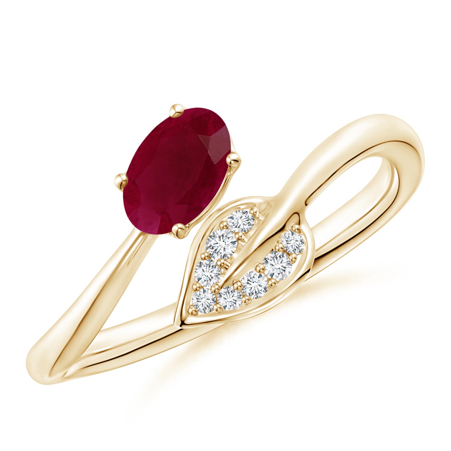 A - Ruby / 0.64 CT / 14 KT Yellow Gold