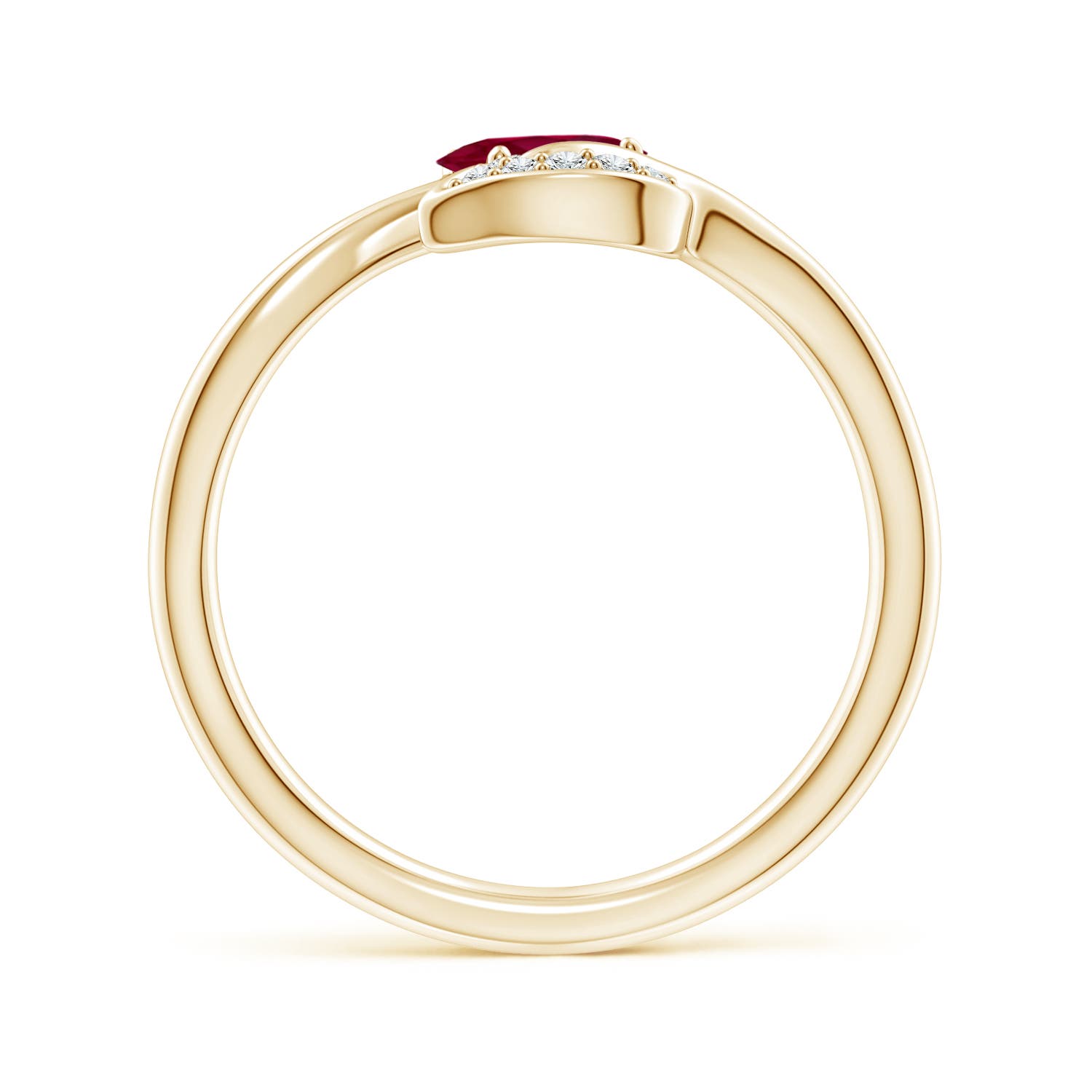 A - Ruby / 0.64 CT / 14 KT Yellow Gold