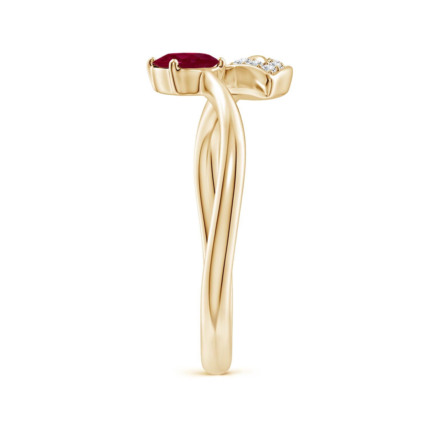 A - Ruby / 0.64 CT / 14 KT Yellow Gold