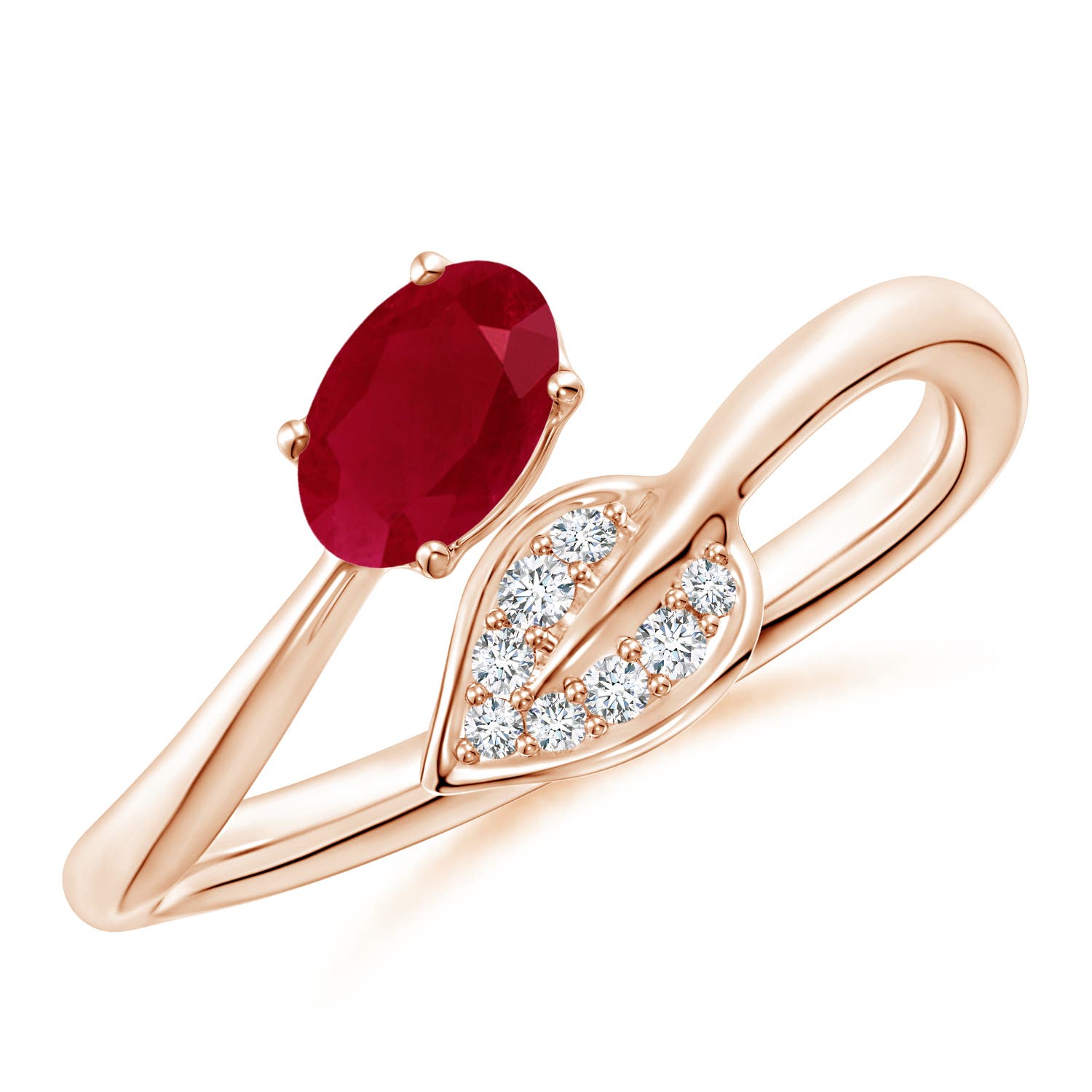 AA - Ruby / 0.64 CT / 14 KT Rose Gold