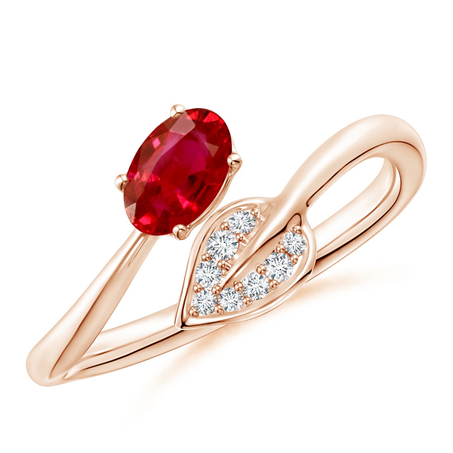 AAA - Ruby / 0.64 CT / 14 KT Rose Gold