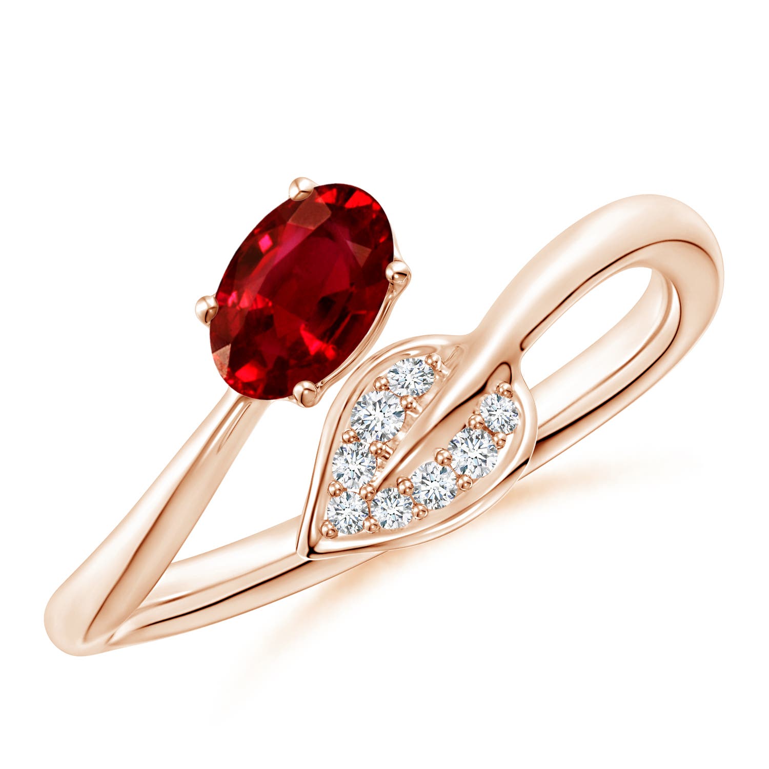 AAAA - Ruby / 0.64 CT / 14 KT Rose Gold