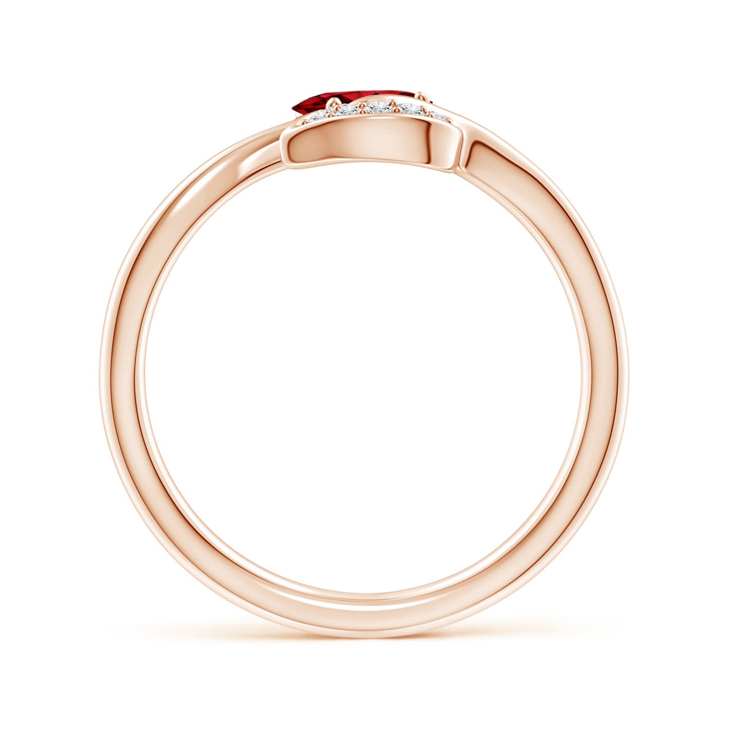 AAAA - Ruby / 0.64 CT / 14 KT Rose Gold