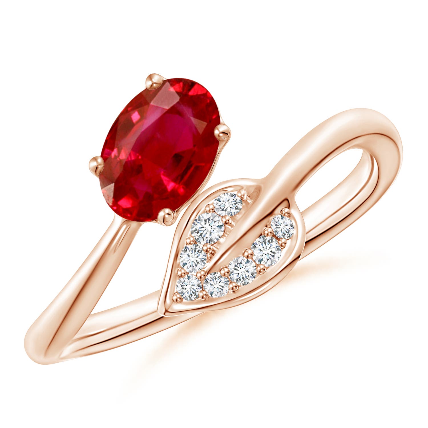 AAA - Ruby / 1.05 CT / 14 KT Rose Gold