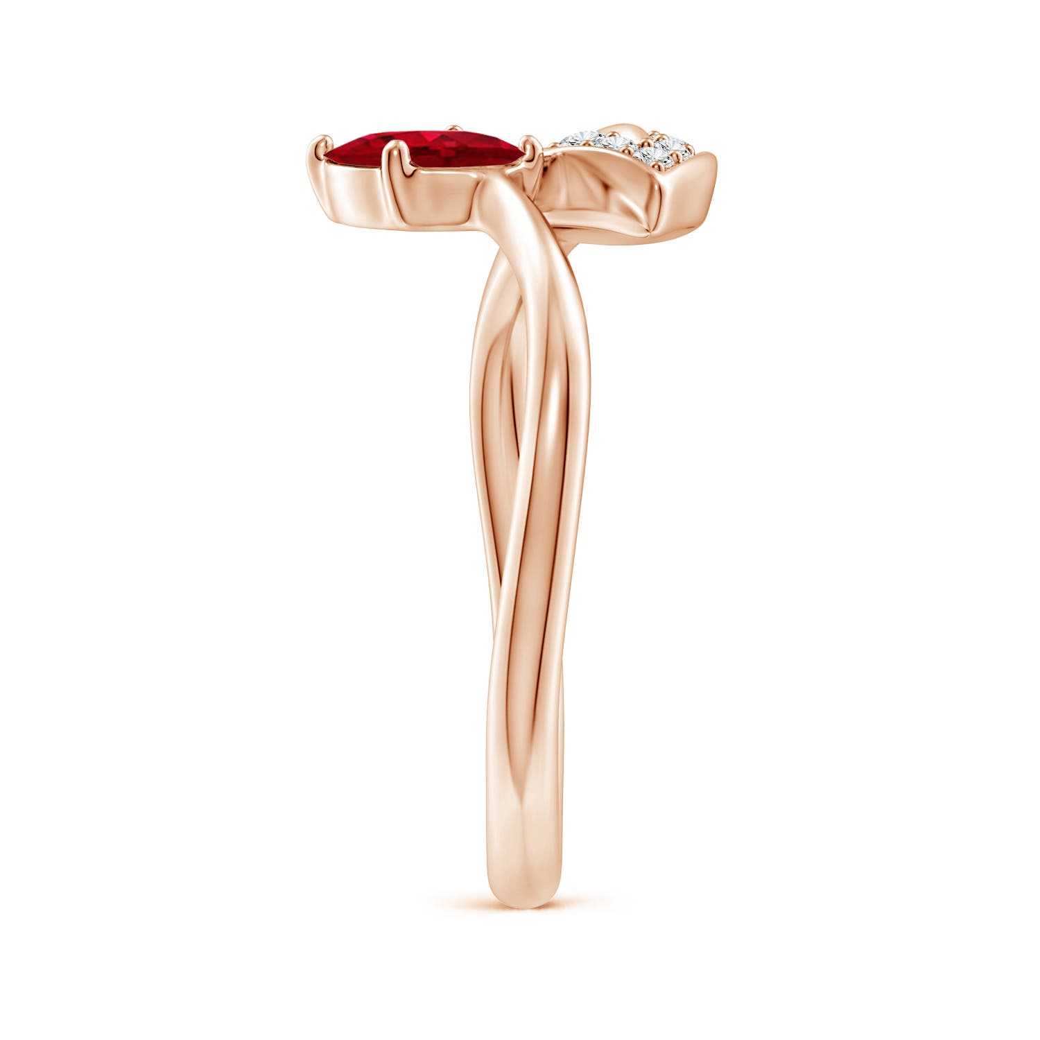 AAA - Ruby / 1.05 CT / 14 KT Rose Gold