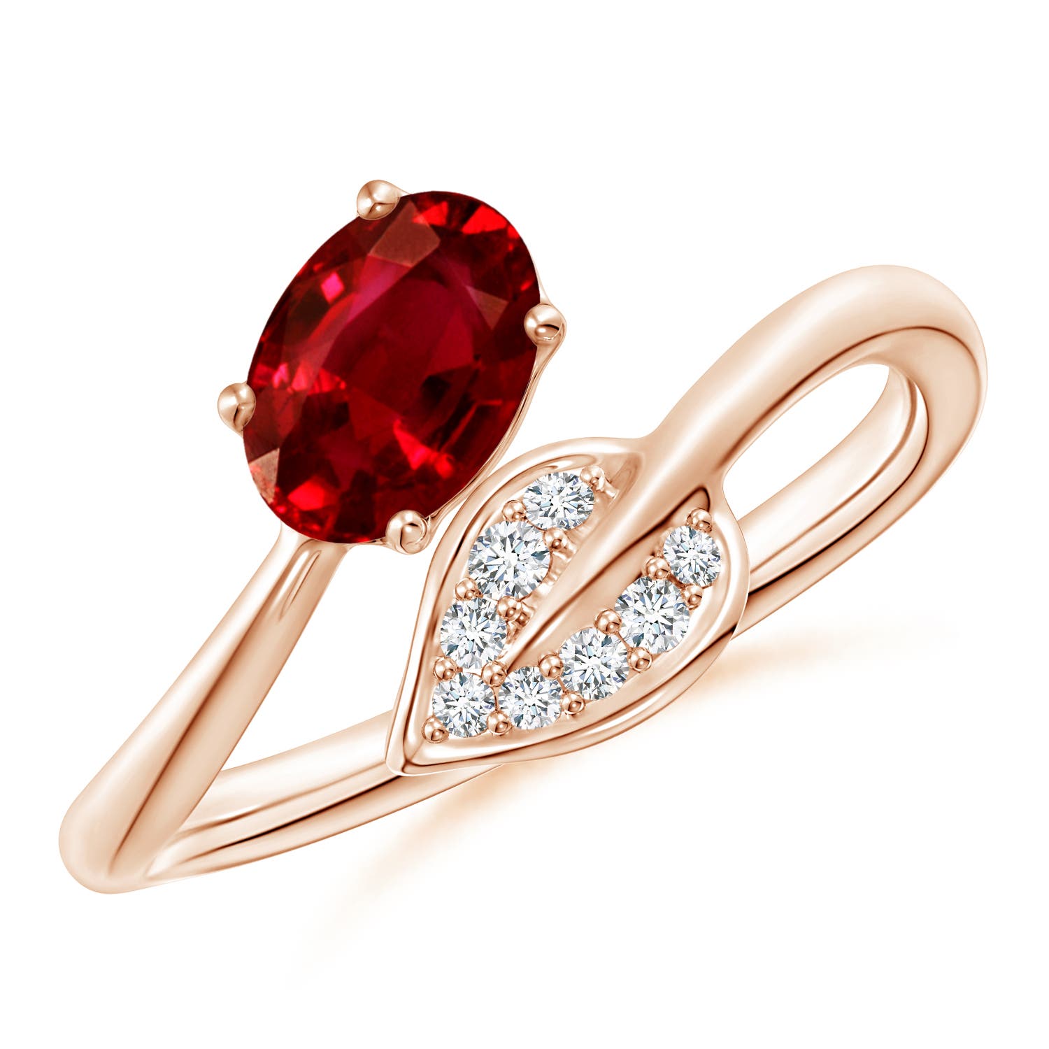 AAAA - Ruby / 1.05 CT / 14 KT Rose Gold