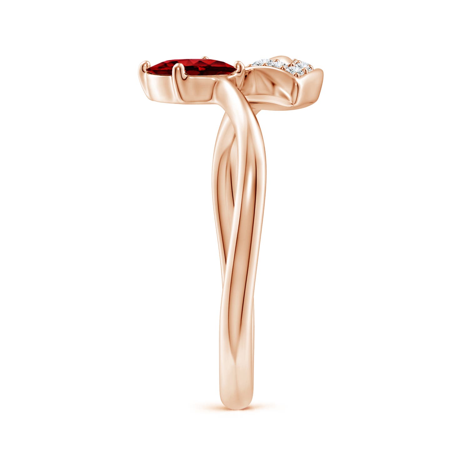 AAAA - Ruby / 1.05 CT / 14 KT Rose Gold