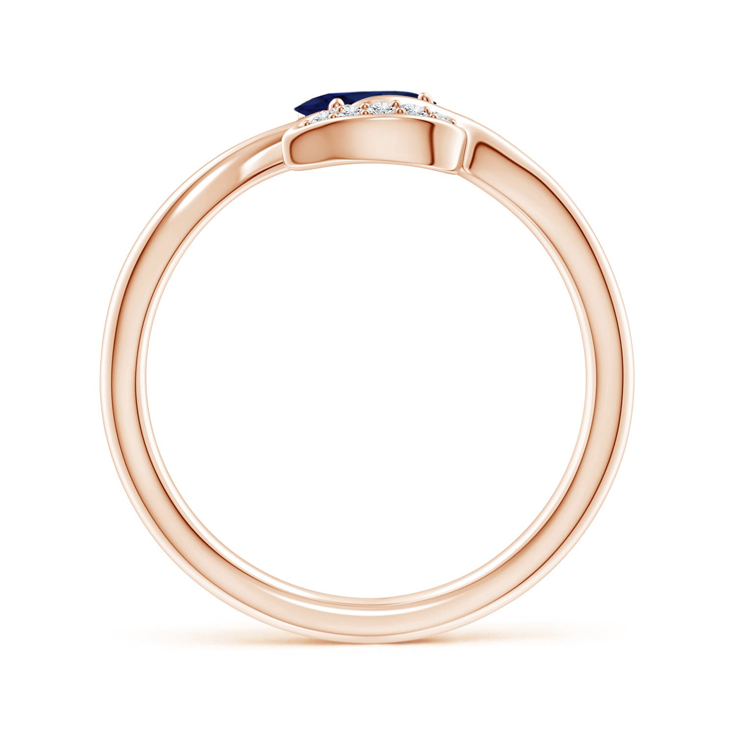 A - Blue Sapphire / 0.64 CT / 14 KT Rose Gold