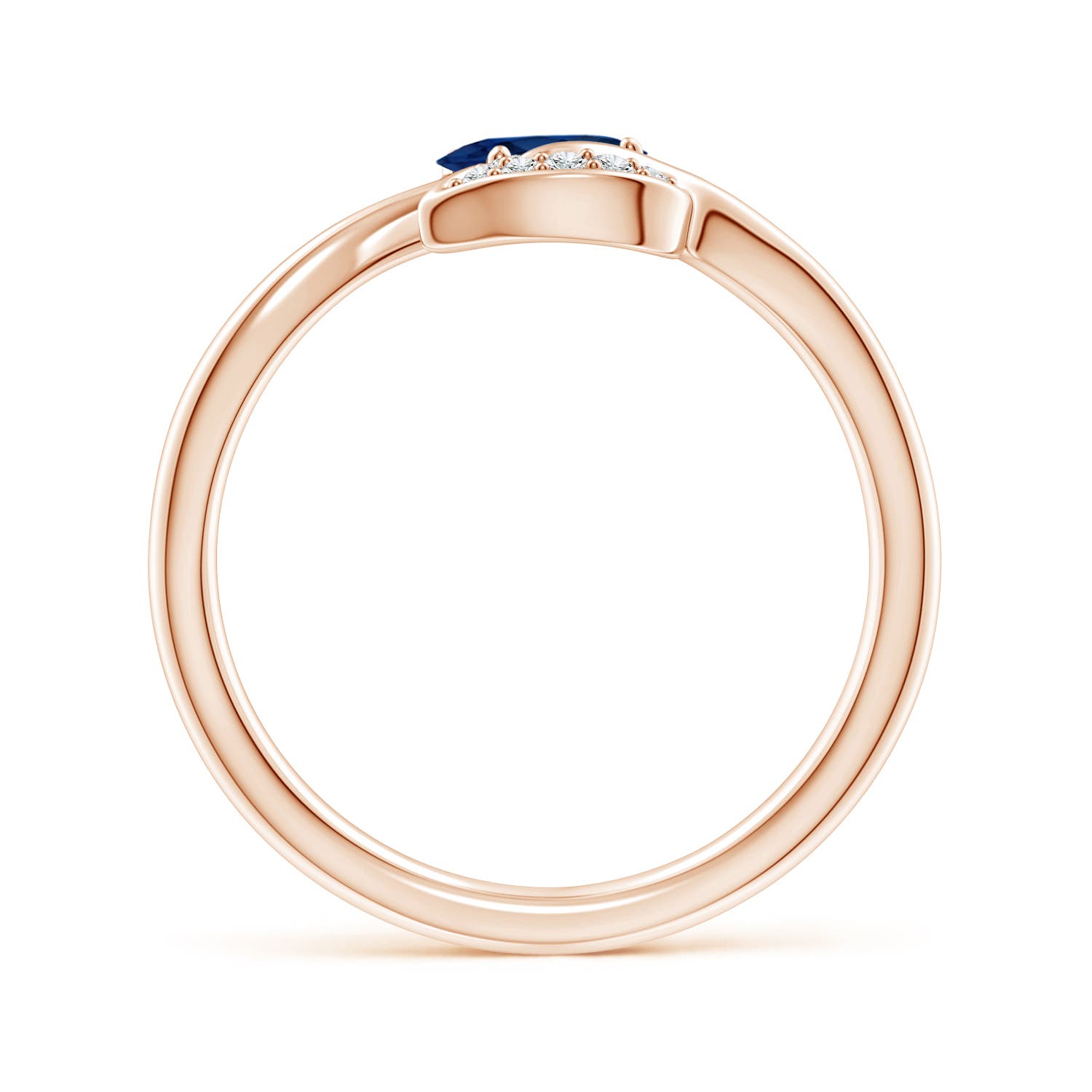 AA - Blue Sapphire / 0.64 CT / 14 KT Rose Gold