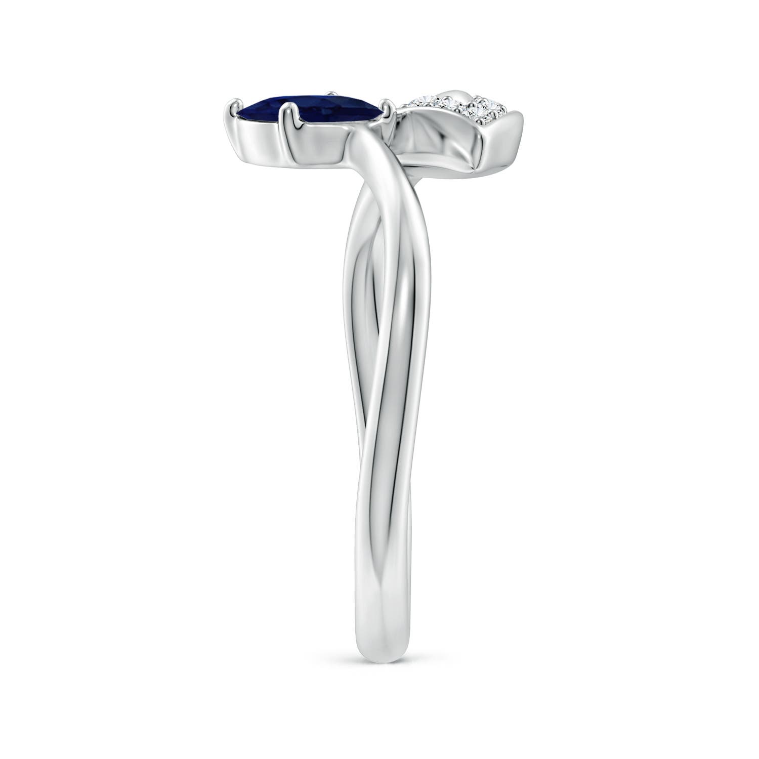 A - Blue Sapphire / 0.9 CT / 14 KT White Gold