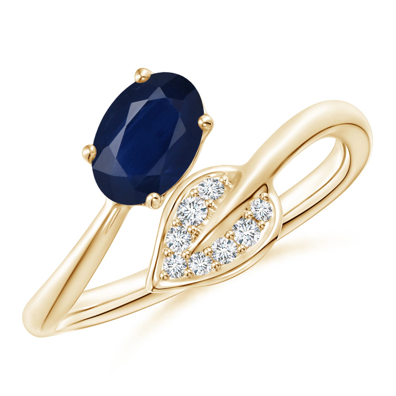 A - Blue Sapphire / 0.9 CT / 14 KT Yellow Gold